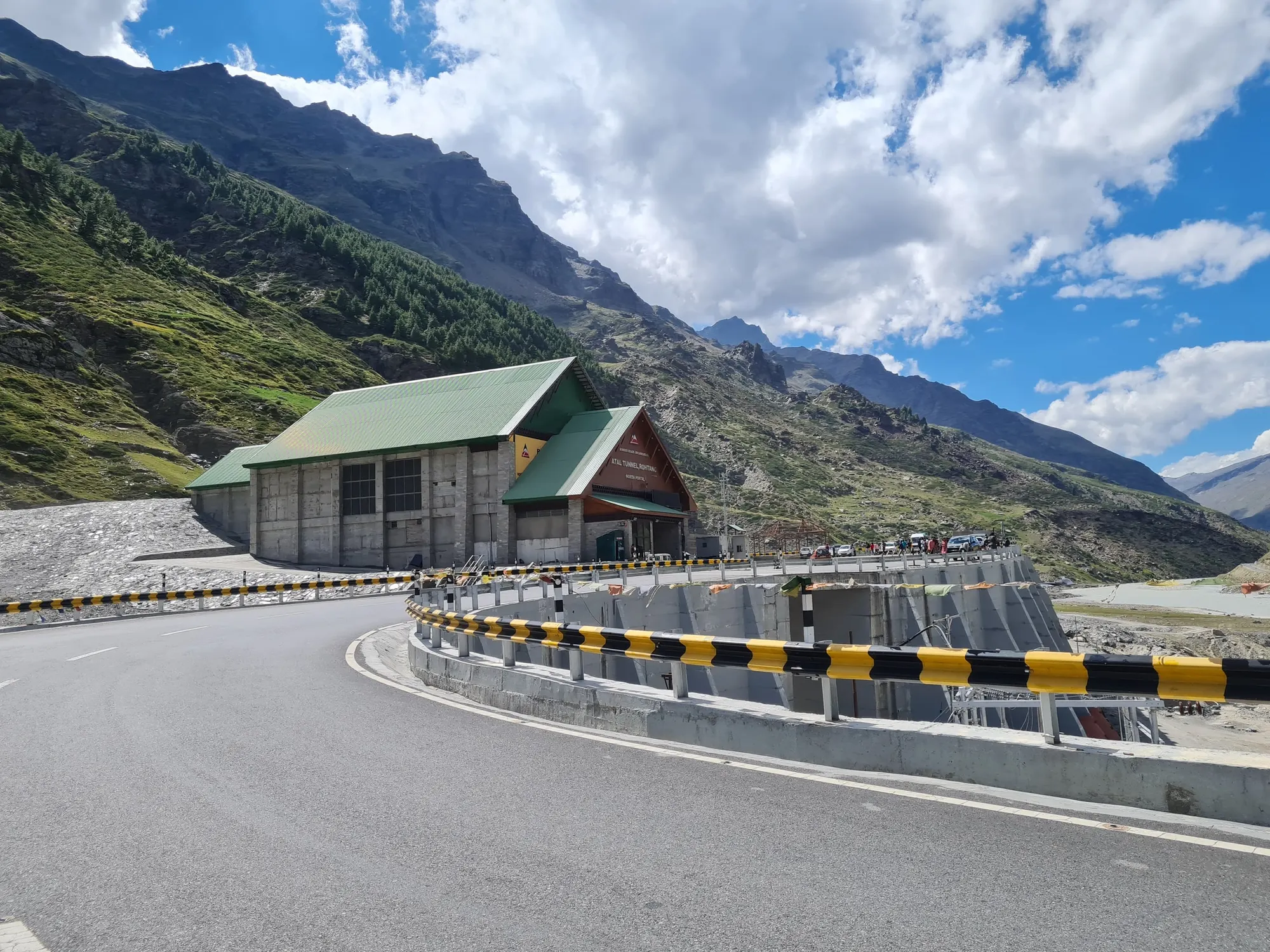 North portal of the Atal Tunnel on the road to Manali